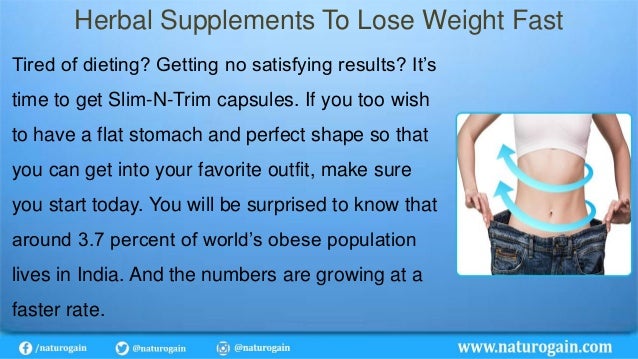 Herbal supplements to lose weight